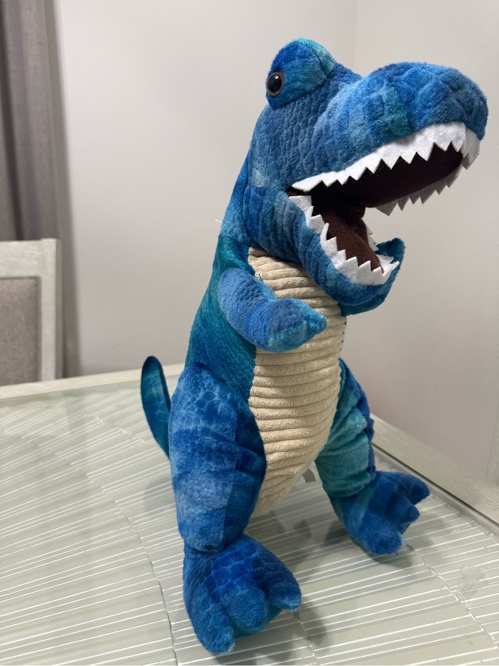 Blue Plush Dinosaur Toy for Reptile Lovers